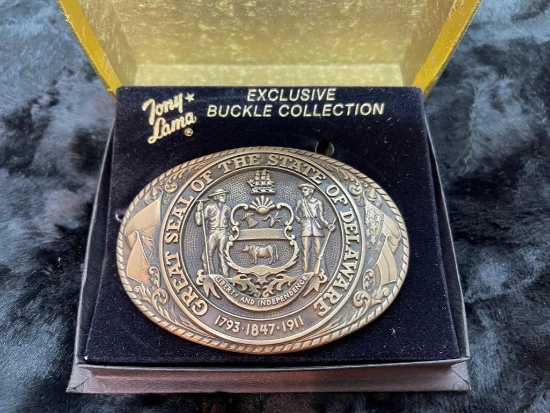 Tony Lama Exclusive Belt Buckle- Delaware