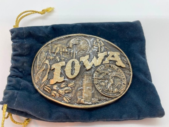 Award Designs Medals belt buckle- Iowa