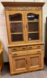 Two Piece Farmhouse Hutch Cabinet