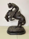 Vintage The Large Rattlesnake Bronze statue by Frederic Remington