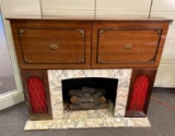 Vintage Koronette Stereo Console Fireplace Bar