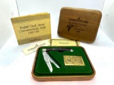 Schrade 1987/88Federal Duck Stamp Stockman Pocket Knife Box & Papers