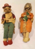 RETIRED COUPLE BY STUART ST. PAUL MN Vintage Cloth Doll/Figure Set