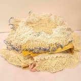 DOILIES, EMBROIDERY, DRESSER SCARVES