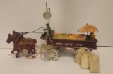 CAST IRON HORSE DRAWN FARMERS MARKET Wagon; Milk Wagon