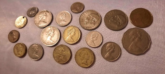 Foreign Coin Lot - Australian, Canadian, Mexican