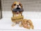 Welcome Dog Statue, Pair of puppies figurine