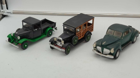 Assembled Models 2 Ford's & 1 Plymouth