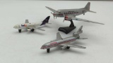 Toy Airplane Lot - 2 American, 1 FedEx