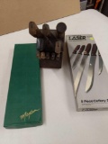 Butcher block Knife set missing one Steak knife,Maxam Set,,Regent Sheffield