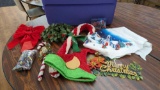 Christmas Decorations Lot w/tote