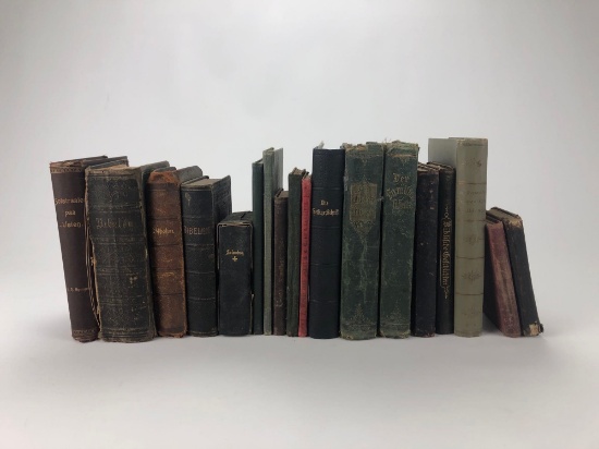 Antique Foreign Book and Bible Lot