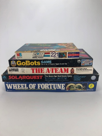 Board Game Puzzle Lot, Solarquest, GI Joe etc