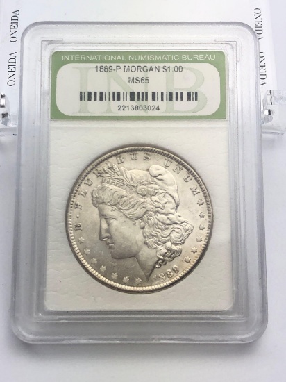 1889-P Morgan Silver Dollar, MS65