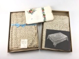 Lace and Linen Tablecloth Lot from the 1960