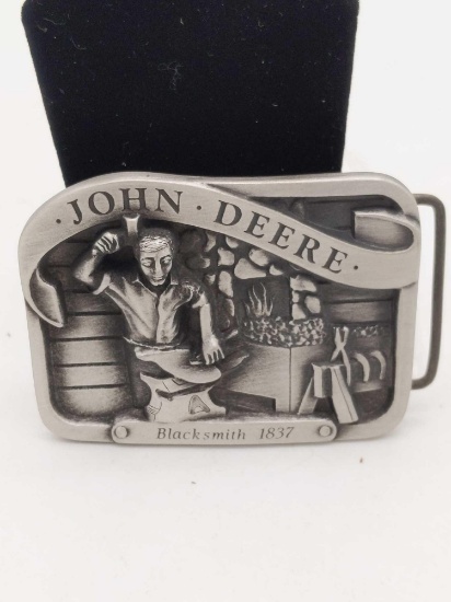 JOHN DEERE BLACKSMITH 1837 PEWTER LIMITED EDITION SERIAL NUMBER 015 BUCKLE