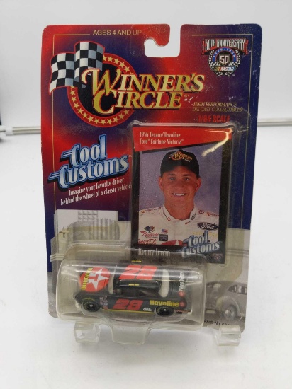 50TH NASCAR ANNIVERSARY KENNY IRWIN COLLECTOR CARD 1/64SCALE CAR