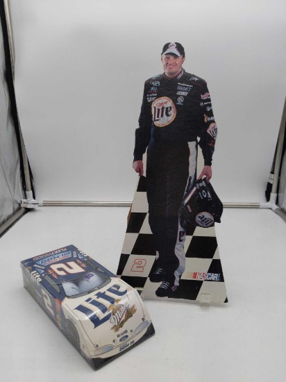 15" T DIE CUT STAND UP OF RUSTY WALLACE, UNOPENED GOLF BALLS SHAPE OF A CAR