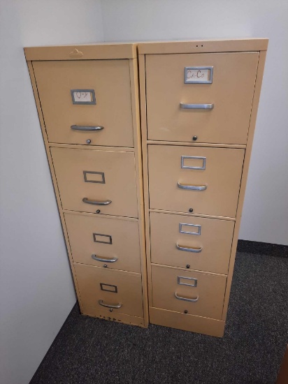 ALL STEEL EQUIPMENT PAIR OF FILE CABINETS- C