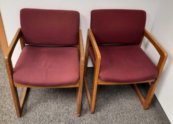 PAIR OF OFFICE CHAIRS- E