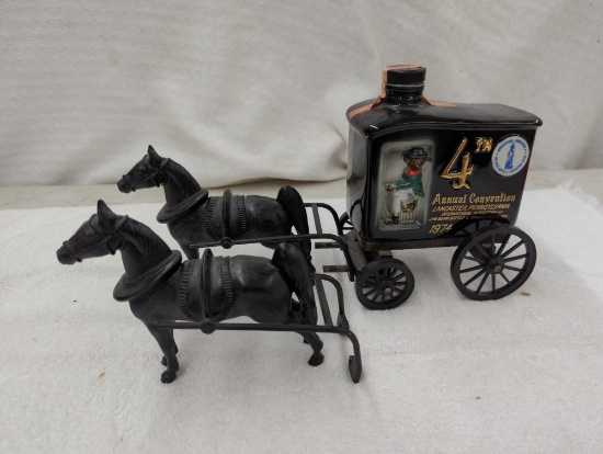 1974 HORSE AND BUGGY BEAM DECANTER - EXTRA HORSE