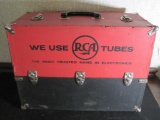 RCA TUBE CADDY BOX WITH CONTENTS UNTESTED