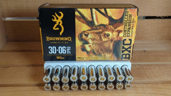 BROWNING 30-06 SPRG 185 GR BXC CONTROLLED EXPANSION TERMINAL TIP 20 ROUNDS