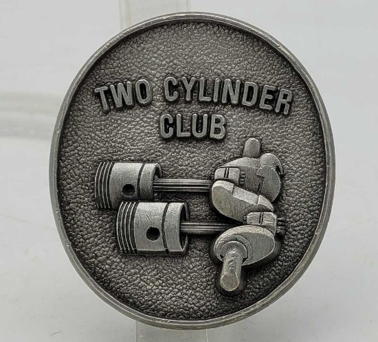 TWO CYLINDER CLUB BELT BUCKLE