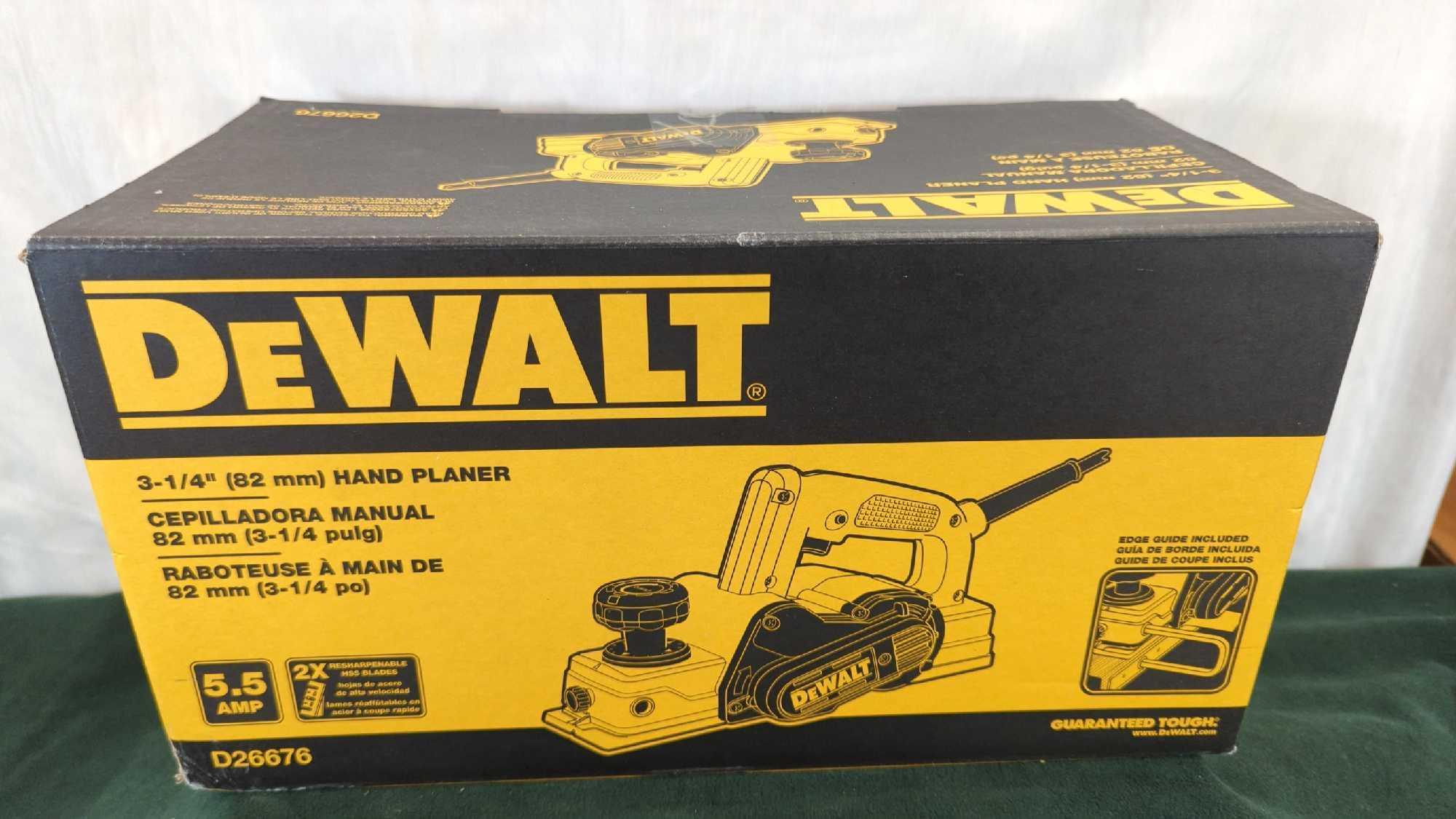Portable Hand Dewalt Planer Kit Planer Woodworking Sealed DEWALT