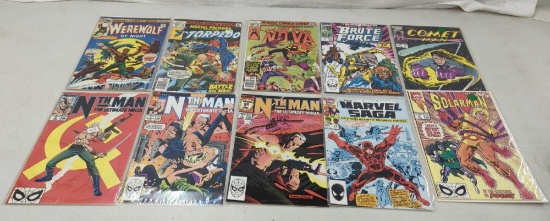 MARVEL VARIETY 10 COMIC LOT 25 & 35 CENT AND $1