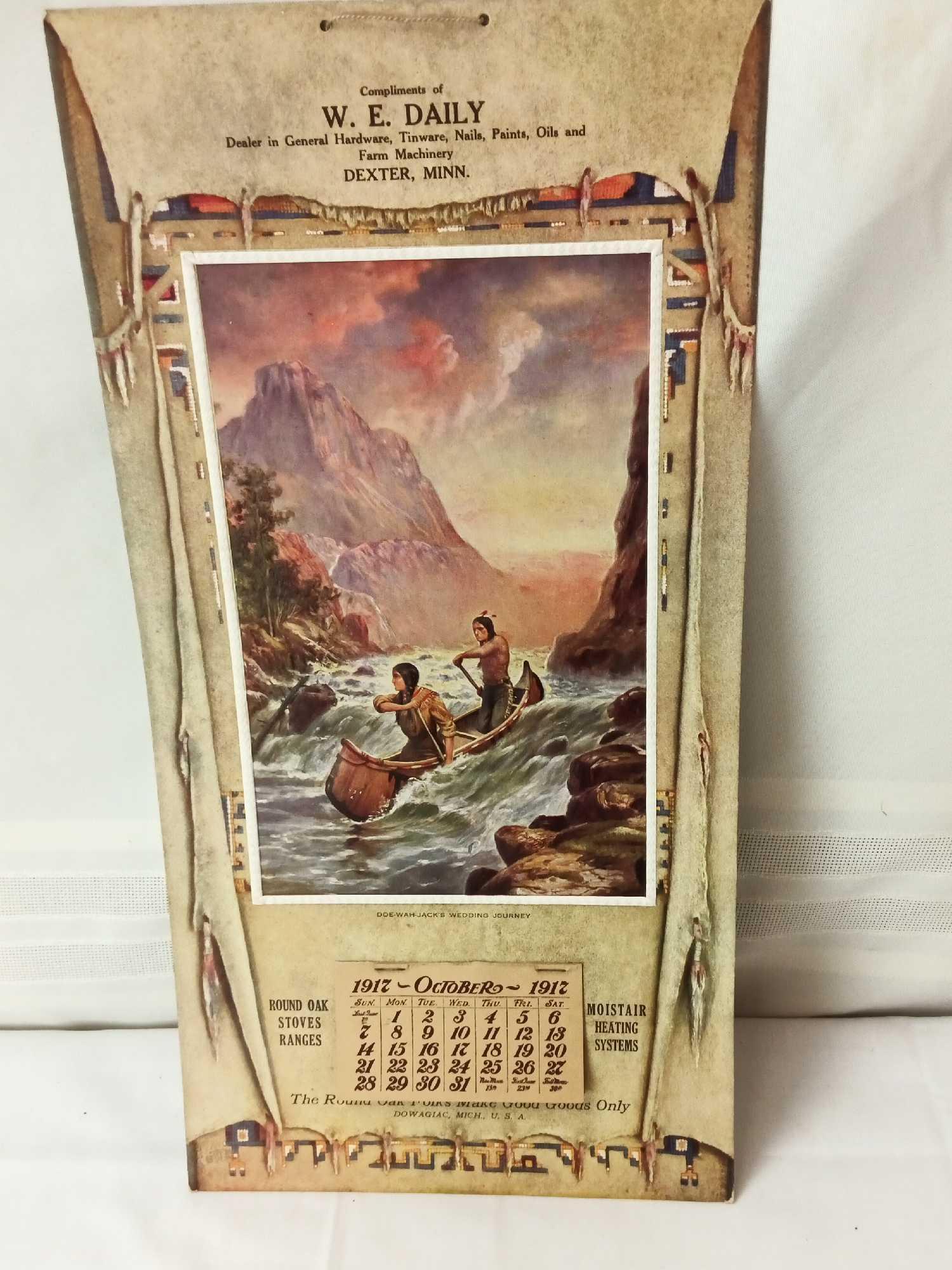 VINTAGE WALL CALENDAR 1917 (CALENDAR NOT Proxibid VINTAGE WALL CALENDAR 1917 (CALENDAR NOT Proxibid
