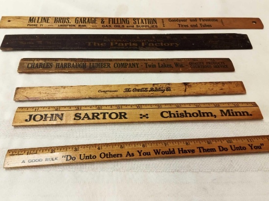 ASSORTED ADVERTISING RULERS