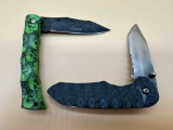 1 GHILLIE BRAND AND 1 POCKET KNIVES WITH PRINTED HANDLES