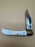 WHITE HANDLE CLARK POCKET KNIFE 3