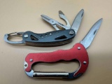 LOT OF 2 KEYCHAIN KNIVES AND MULTI TOOL