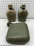 LOT OF 3 MILITARY CANTEENS