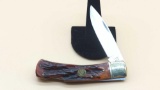 NAHC NORTH AMERICAN HUNTING CLUB - ORANGE SINGLE BLADE FOLDING KNIFE