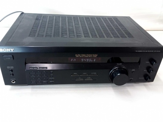 SONY AUDIO VIDEO CONTROL CENTER FM STEREO FM AM RECEIVER TESTED WITHOUT SPEAKERS AND OTHER UNITS
