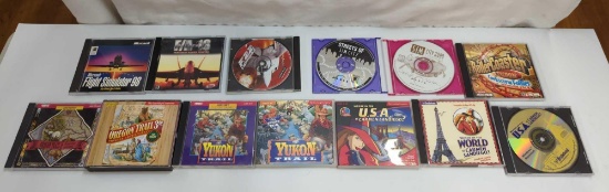 PC CD-ROM SOFTWARE GAMES, FLIGHT SIMULATOR 98, F/A- 18 PRECISION STRIKE FIGHTER, STREETS OF SIMCITY,
