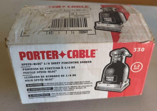 PORTER CABLE 1/4 SHEET FINISHING SANDER WORKS