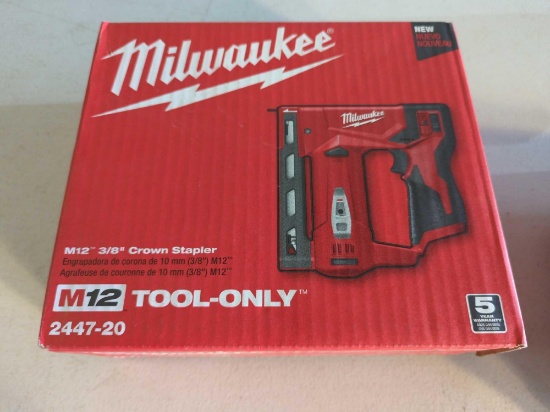 MILWAUKEE M12 3/8" CROWN STAPLER TOOL ONLY" NO BATTERY"