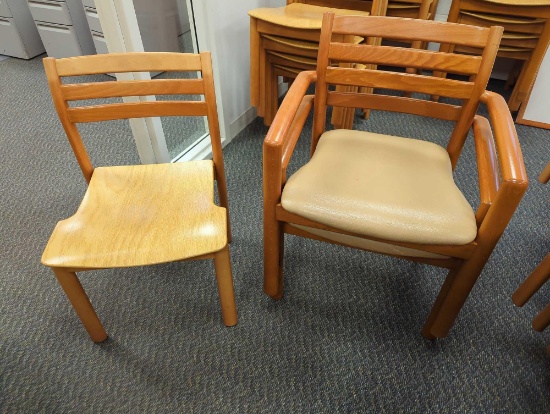 3 KUSCH CO. OFFICE CHAIRS 2 WITH CUSHIONS MCM STYLE