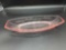 PINK DEPRESSION CELERY DISH WITH ETCHED PATTERN