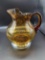 FARBER BROS KROME AMBER GLASS PITCHER