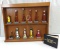 THE DANBURY MINT AMERICAN GAS PUMP COLLECTION 1:24 SCALE WITH WOOD SHELF 17 .5