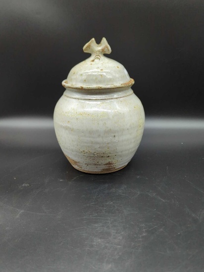 POTTERY JAR WITH LID