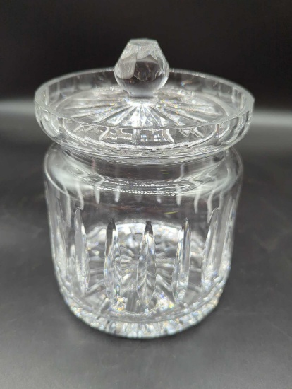 LEAD CRYSTAL BISCUIT BARREL JAR