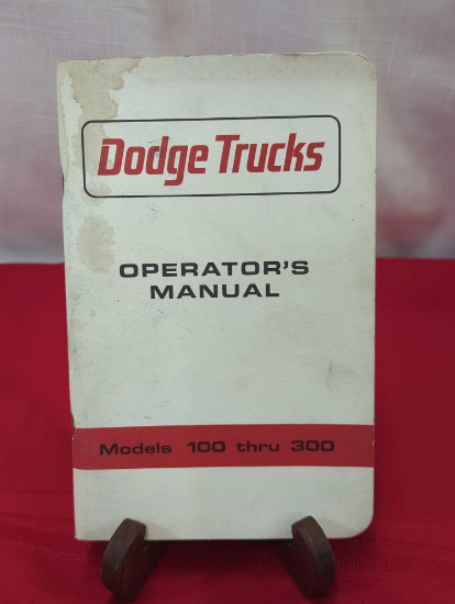 DODGE MODELS 100 THROUGH 300 OPERATORS MANUAL - 1965 DODGE D100 OSAGE IOWA