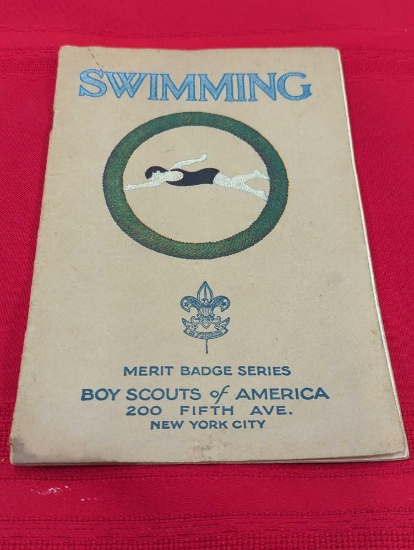 SWIMMING MERIT BADGE SERIES BOY SCOUTS OF AMERICA BOOKLET 1925 3299