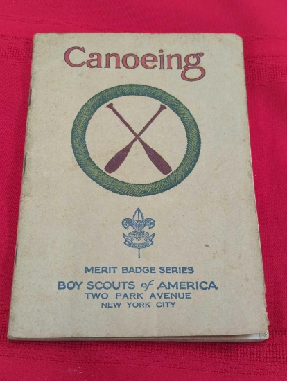 CANOEING MERIT BADGE SERIES BOY SCOUTS OF AMERICA BOOKLET 1928 - 3811